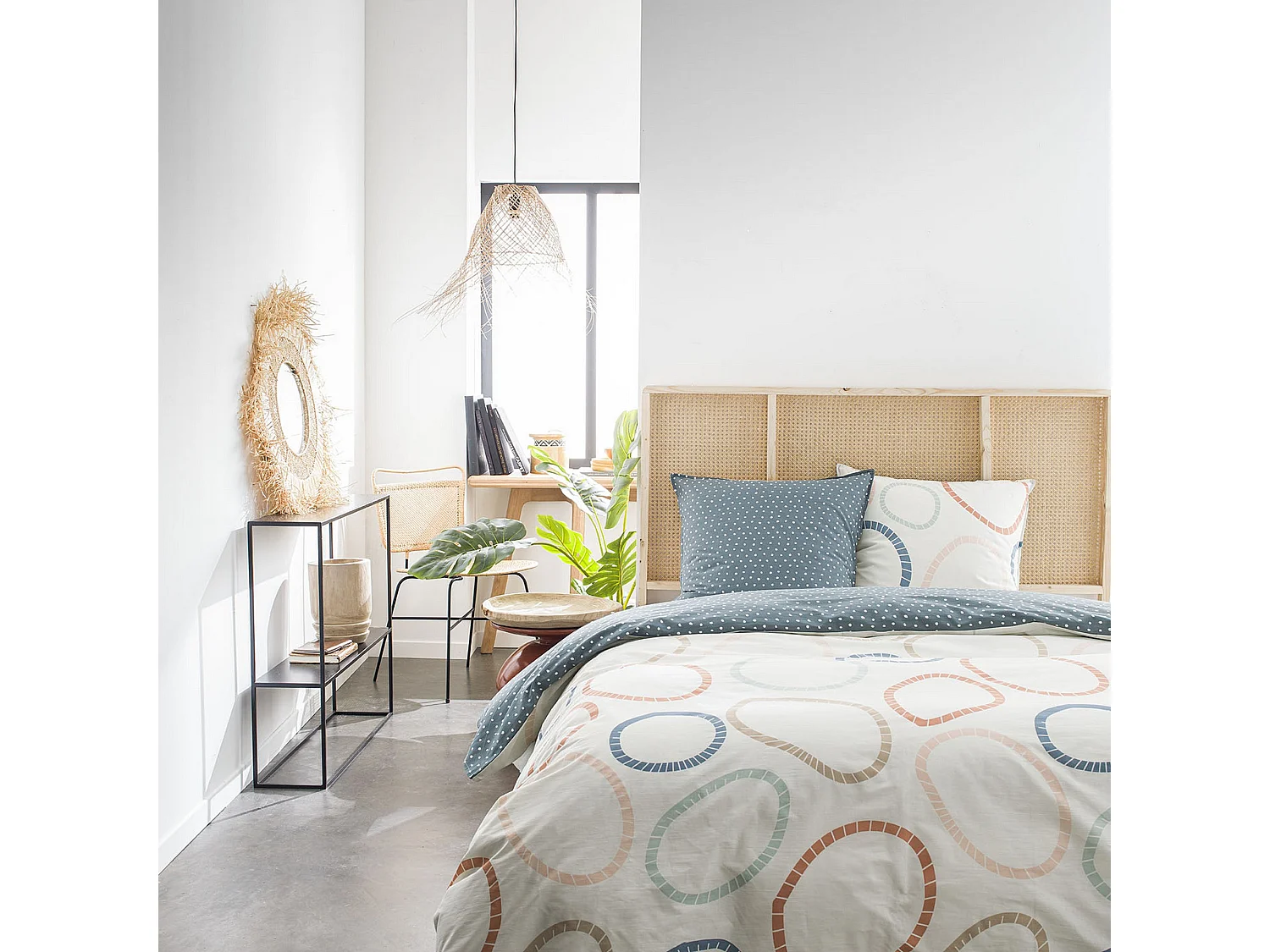 Housse de couette réversible et taie d'oreiller Today 100% coton 4.28 : Taille - 240 x 260 cm