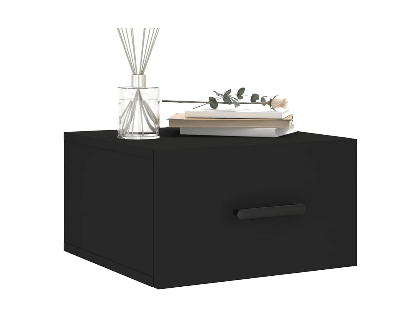 Nachtkastjes 2 st wandgemonteerd 35x35x20 cm zwart NL86227