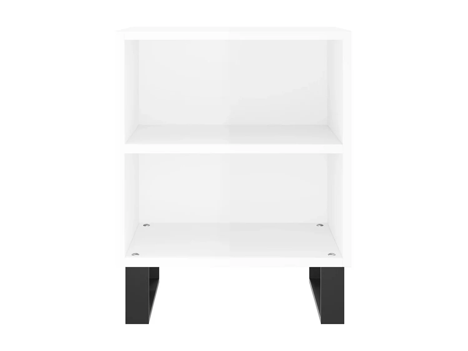 Lot de 2 Tables de chevet blanc brillant 40x30x50cm bois ingénierie WVGQ6542