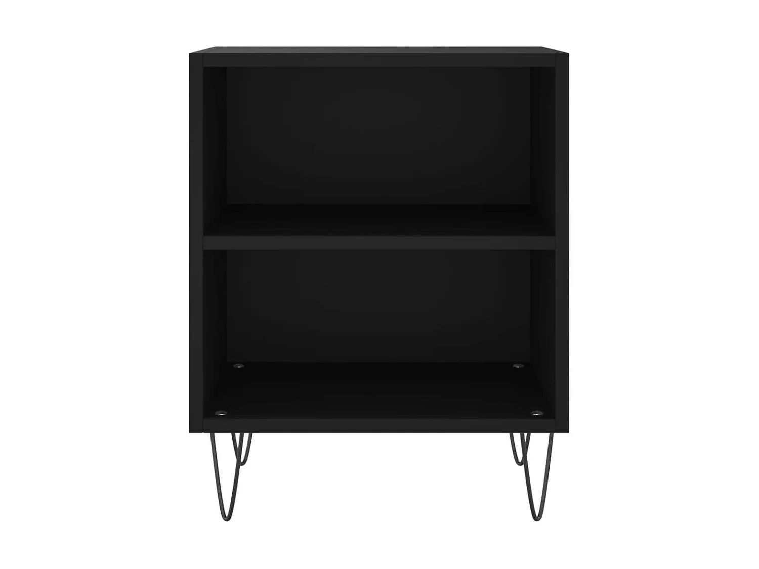 Lot de 2 Tables de chevet noir 40x30x50 cm bois d'ingénierie WVGQ8618