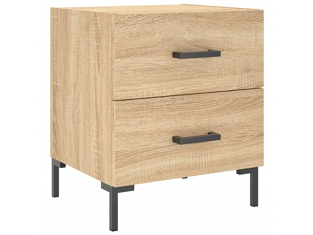 Lot de 2 Tables de chevet chêne sonoma 40x35x47,5 cm WVGQ2042