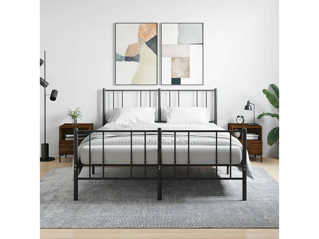 Nachtkastjes 2 st 40x35x47,5 cm bewerkt hout bruin eikenkleur NL46730