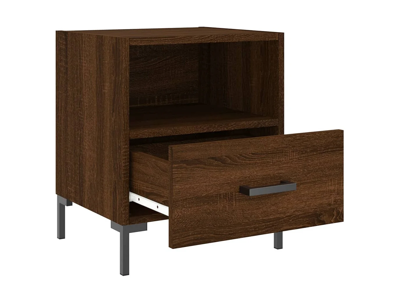 Nachtkastjes 2 st 40x35x47,5 cm bewerkt hout bruin eikenkleur NL46730