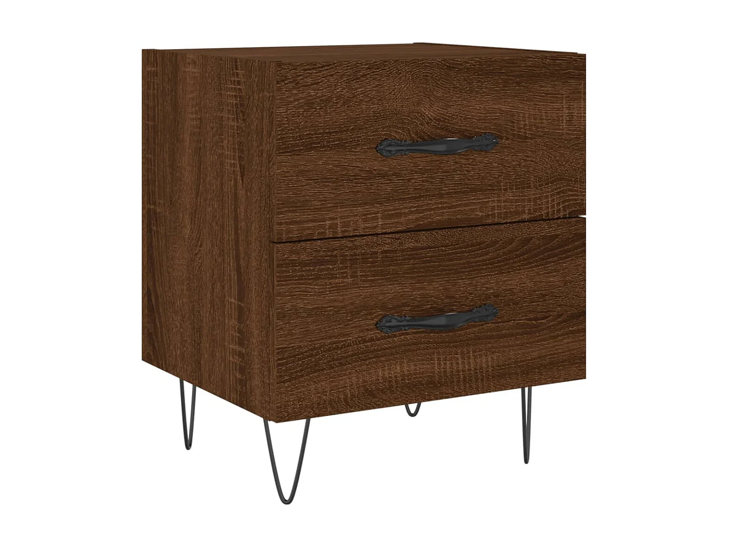 Nachtkastjes 2 st 40x35x47,5 cm bewerkt hout bruin eikenkleur NL23431