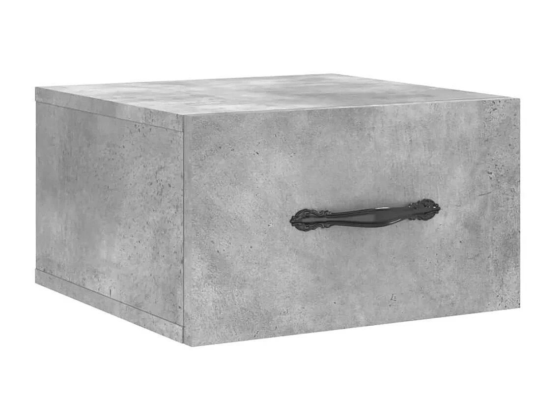 Nachtkastjes 2 st wandgemonteerd 35x35x20 cm betongrijs NL45193