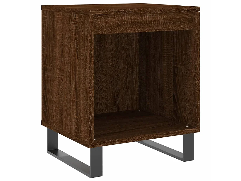 Lot de 2 Tables de chevet chêne marron 40x35x50 cm bois ingénierie WVGQ6036