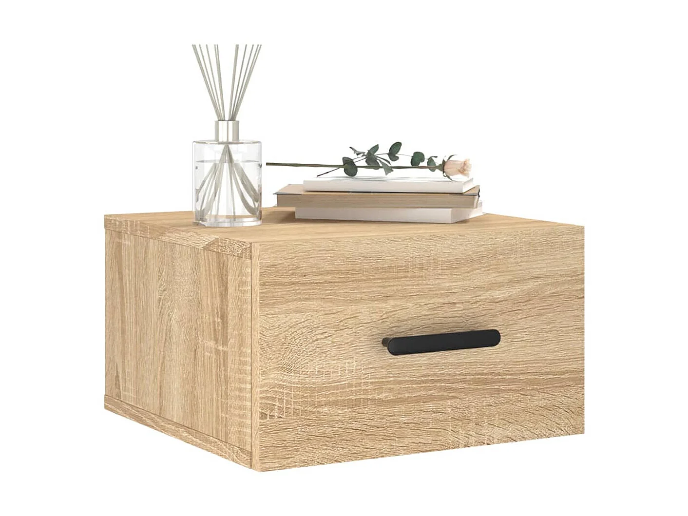 Lot de 2 Tables de chevet murales chêne sonoma 35x35x20 cm WVGQ5452