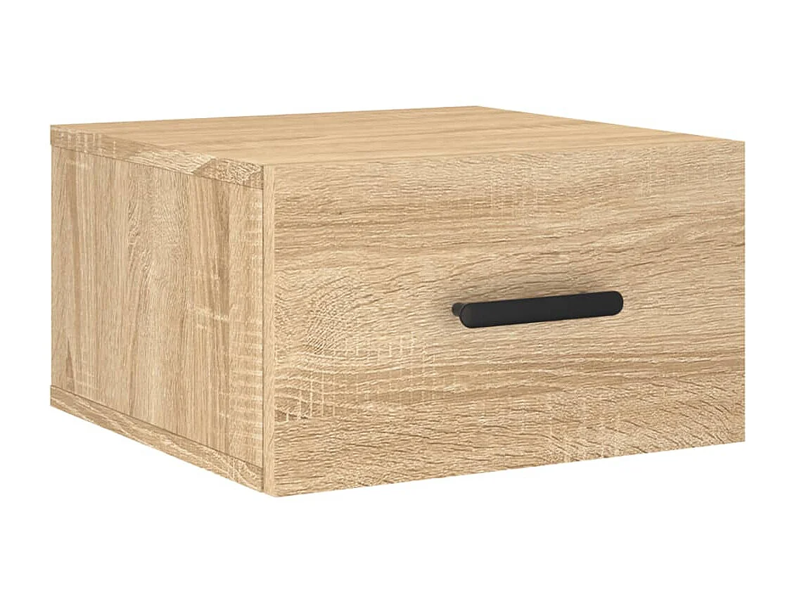 Lot de 2 Tables de chevet murales chêne sonoma 35x35x20 cm WVGQ5452