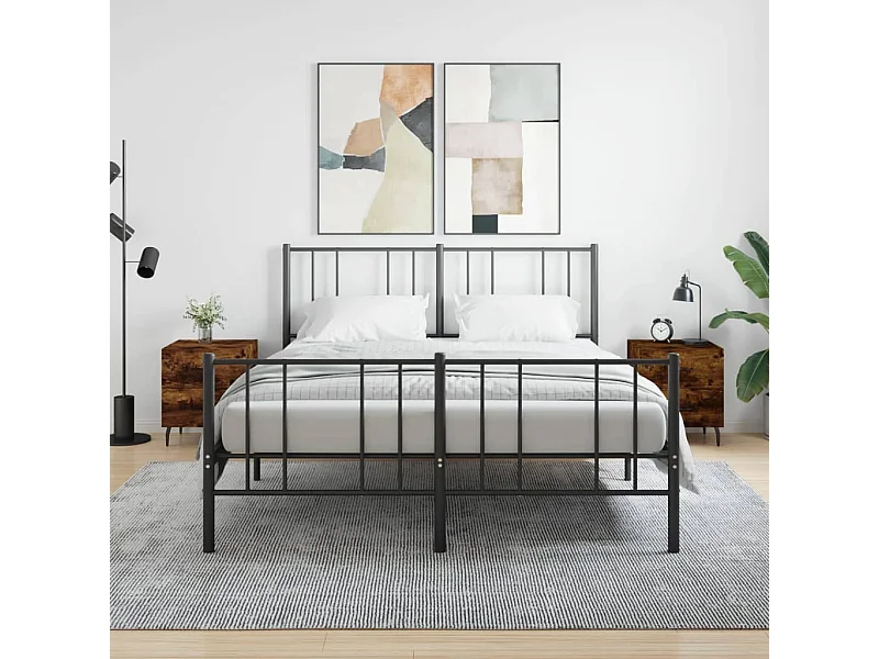 Lot de 2 Tables de chevet chêne fumé 40x35x47,5cm bois d’ingénierie WVGQ6738