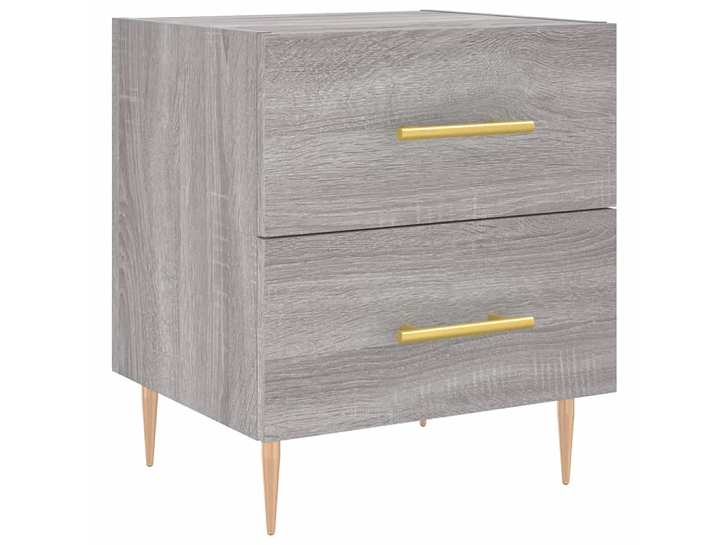 Lot de 2 Tables de chevet sonoma gris 40x35x47,5 cm WVGQ7949