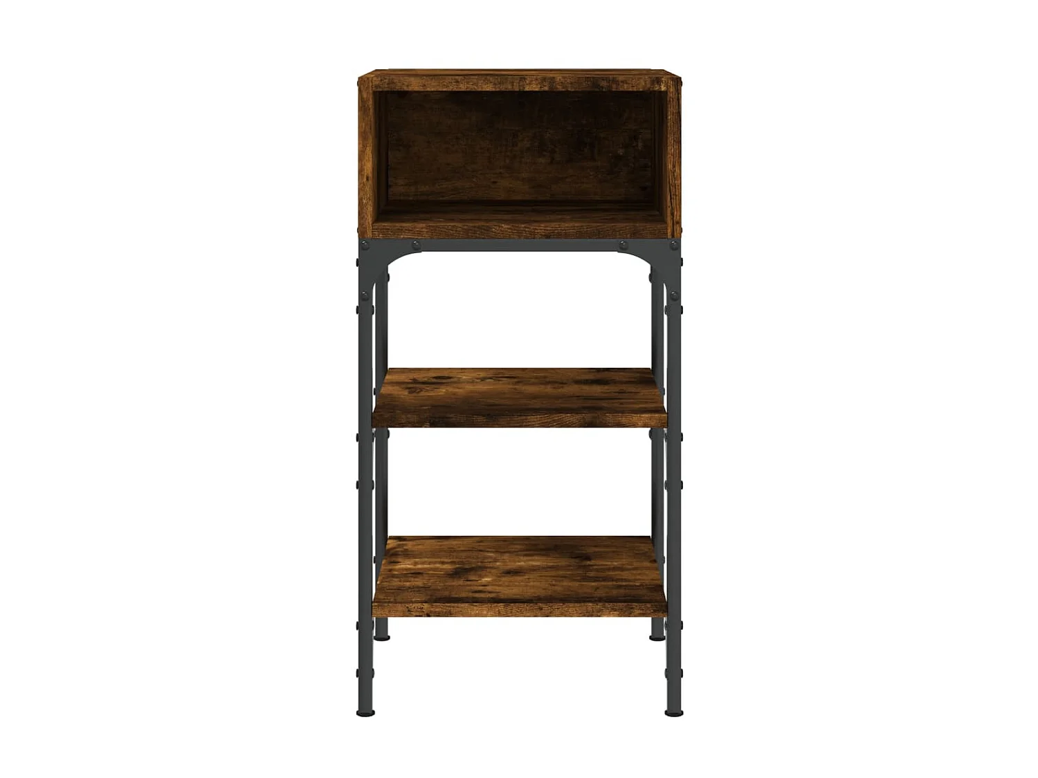 Lot de 2 Tables de chevet chêne fumé 35x34,5x70 c bois d’ingénierie WVGQ2878