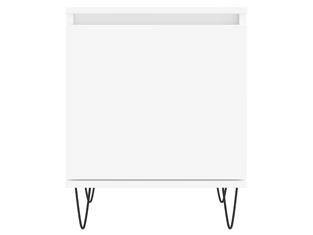 Lot de 2 Tables de chevet blanc 40x30x50 cm bois d'ingénierie WVGQ5338