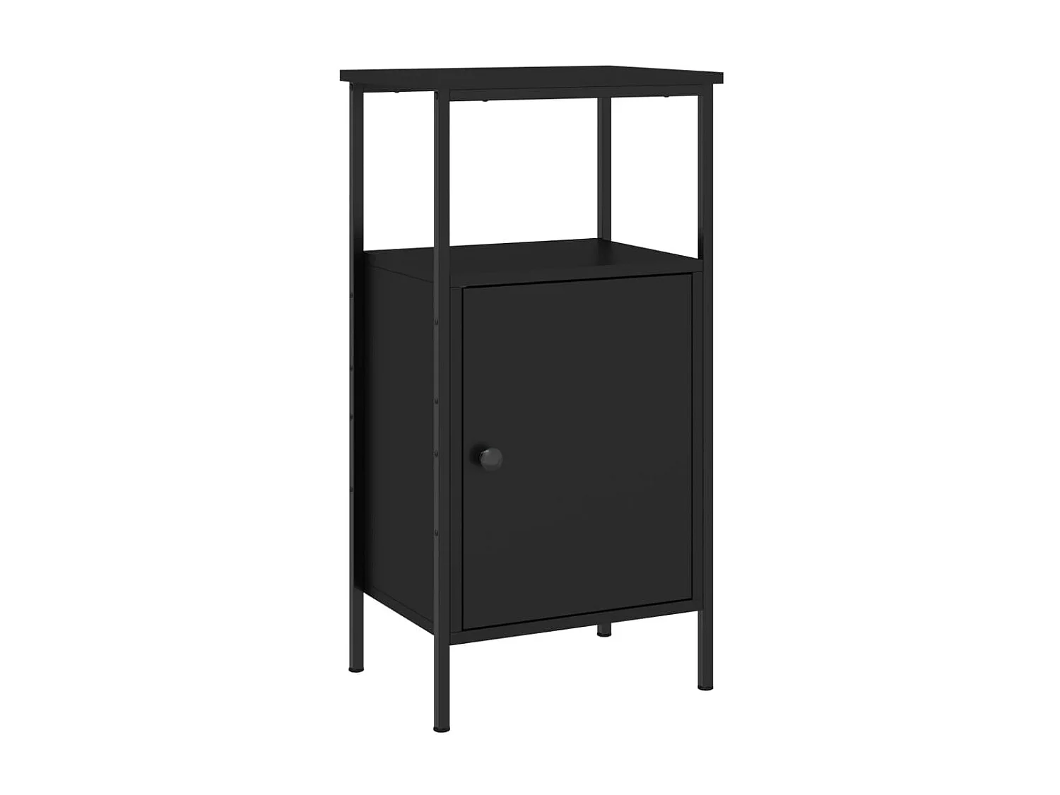 Nachtkastjes 2 st 41x31x80 cm bewerkt hout zwart NL19010