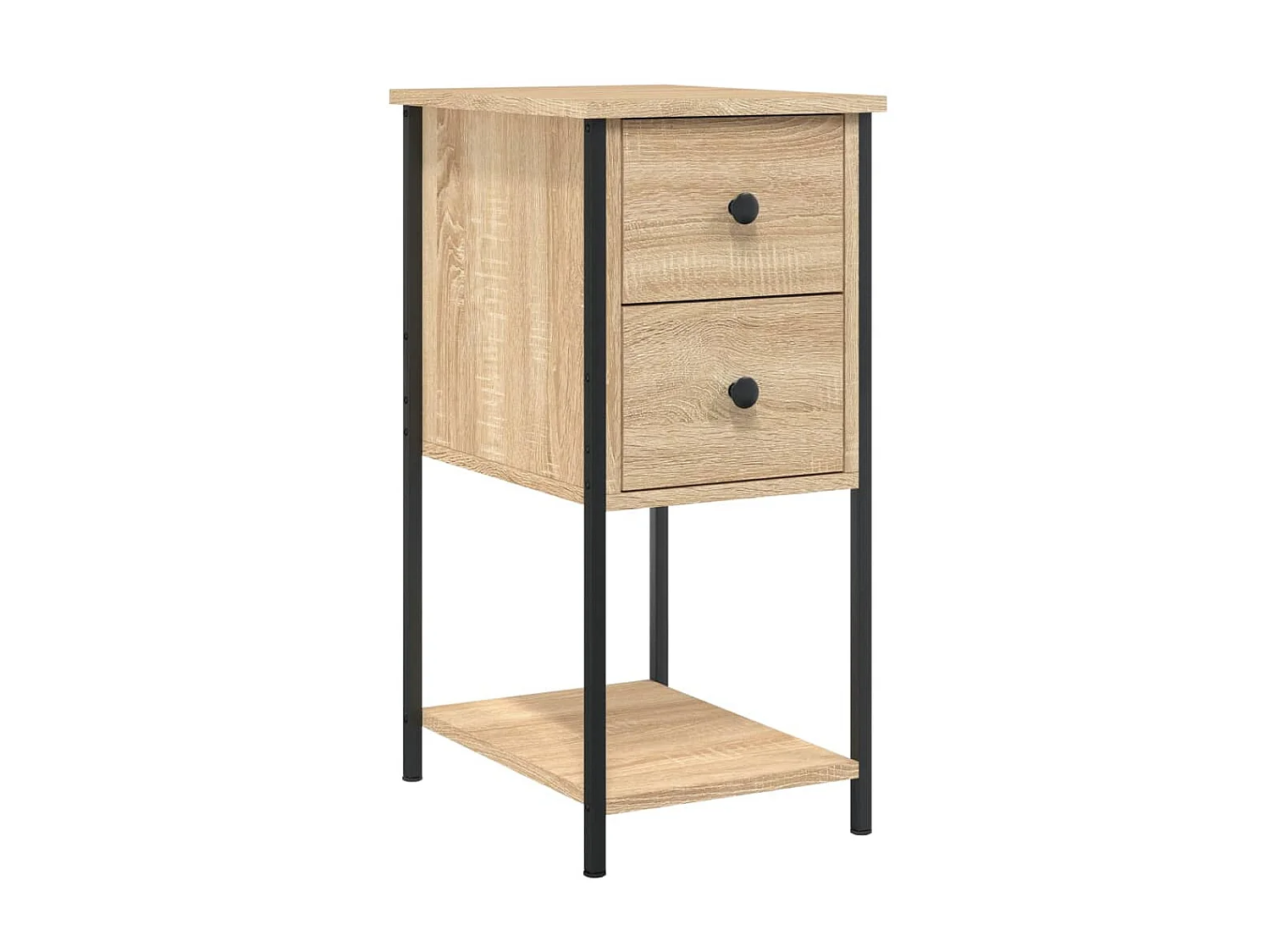 Lot de 2 Tables de chevet chêne sonoma 32x42x70cm bois d'ingénierie WVGQ1980