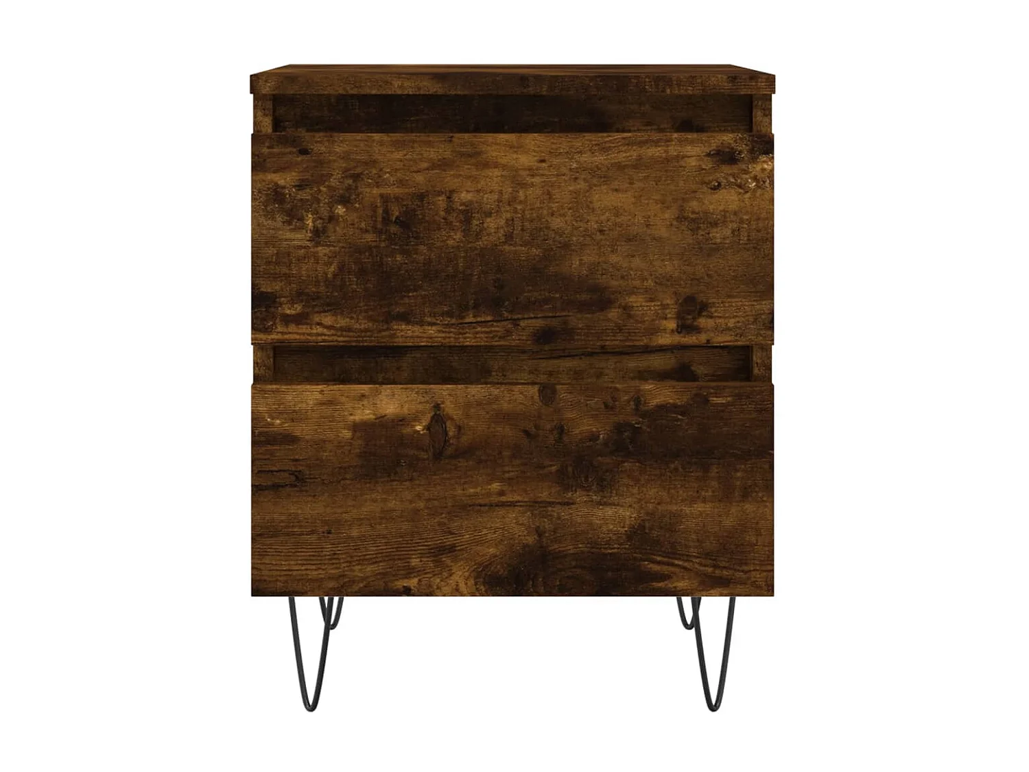 Comodini | Tavolini da notte | Tavolini da letto 2pz Rovere Fumo 40x35x50 cm in Legno Multistrato