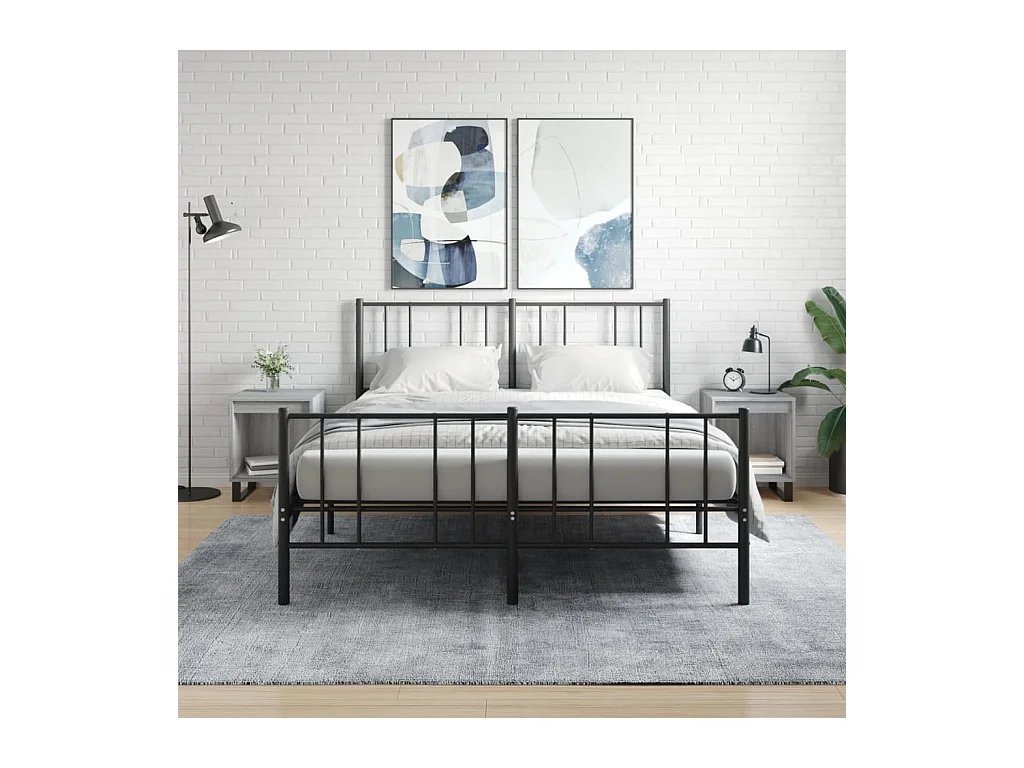 Lot de 2 Tables de chevet sonoma gris 40x35x50 cm bois ingénierie WVGQ8039