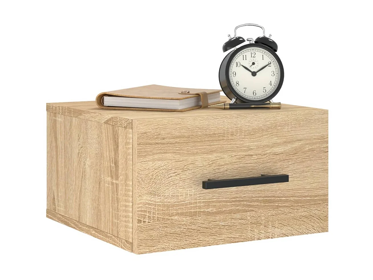 Lot de 2 Tables de chevet murales chêne sonoma 35x35x20 cm WVGQ2091