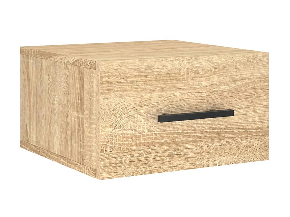 Lot de 2 Tables de chevet murales chêne sonoma 35x35x20 cm WVGQ2091