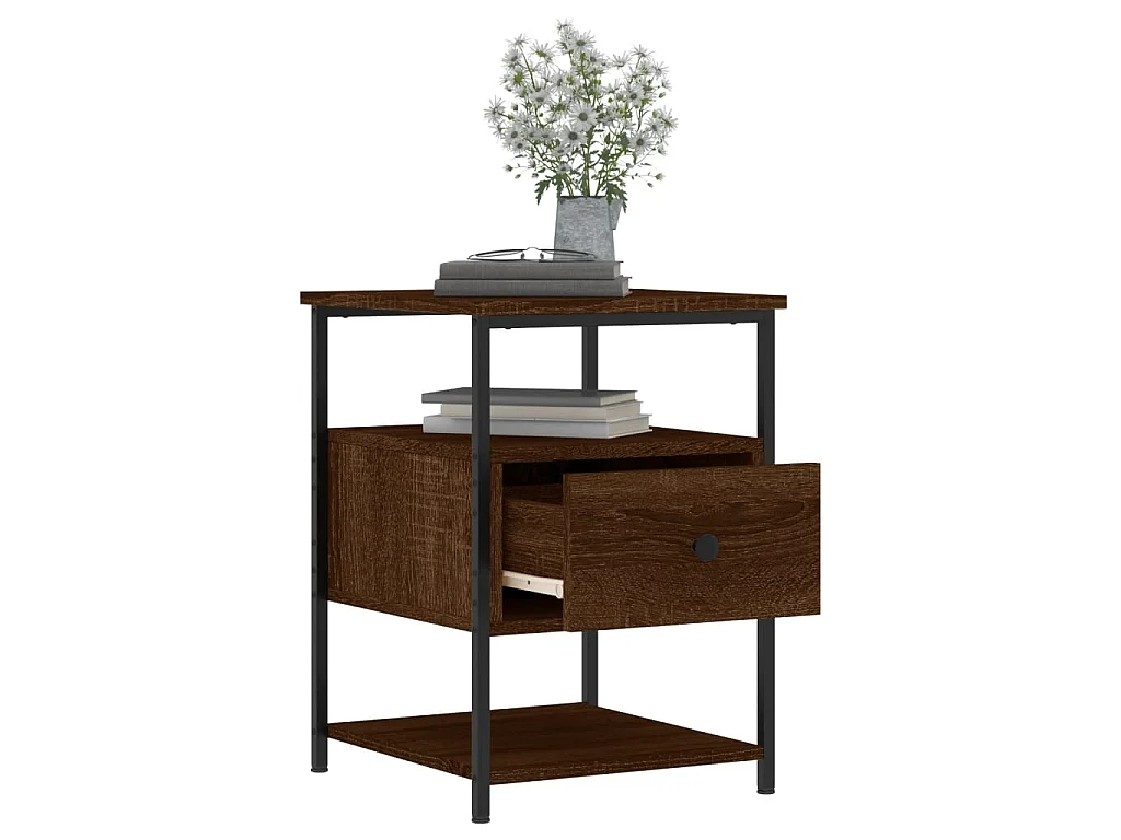 Comodini | Tavolini da notte | Tavolini da letto 2 pz Rovere Marrone 40x42x56 cm in Legno Multistrato