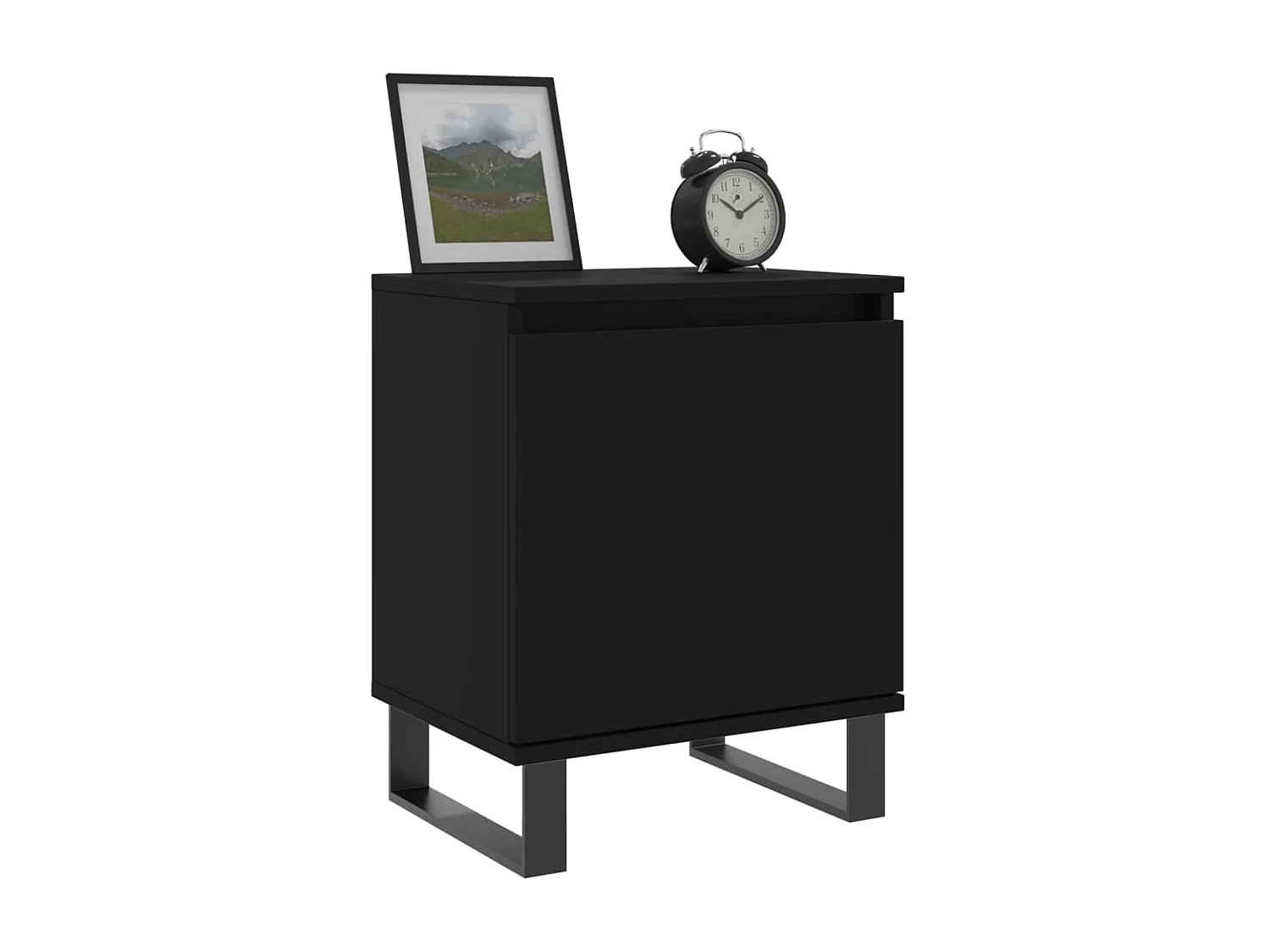 Nachtkastjes 2 st 40x30x50 cm bewerkt hout zwart NL86974