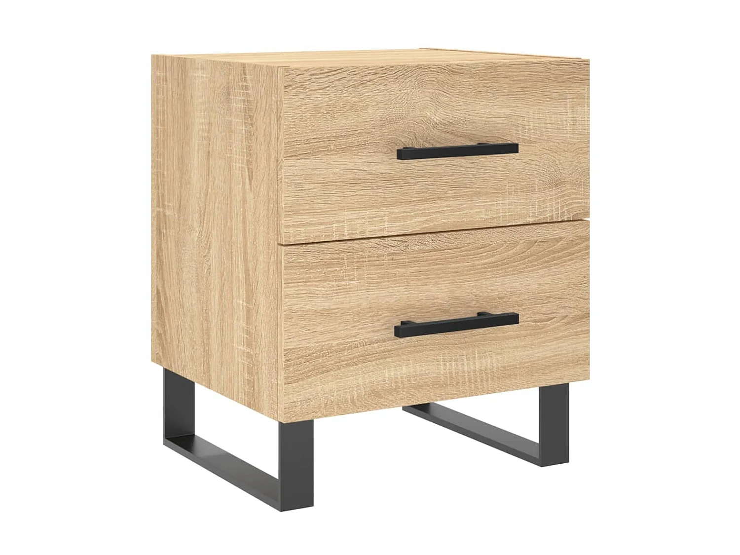 Nachtkastjes 2 st 40x35x47,5 cm bewerkt hout sonoma eikenkleur NL55558