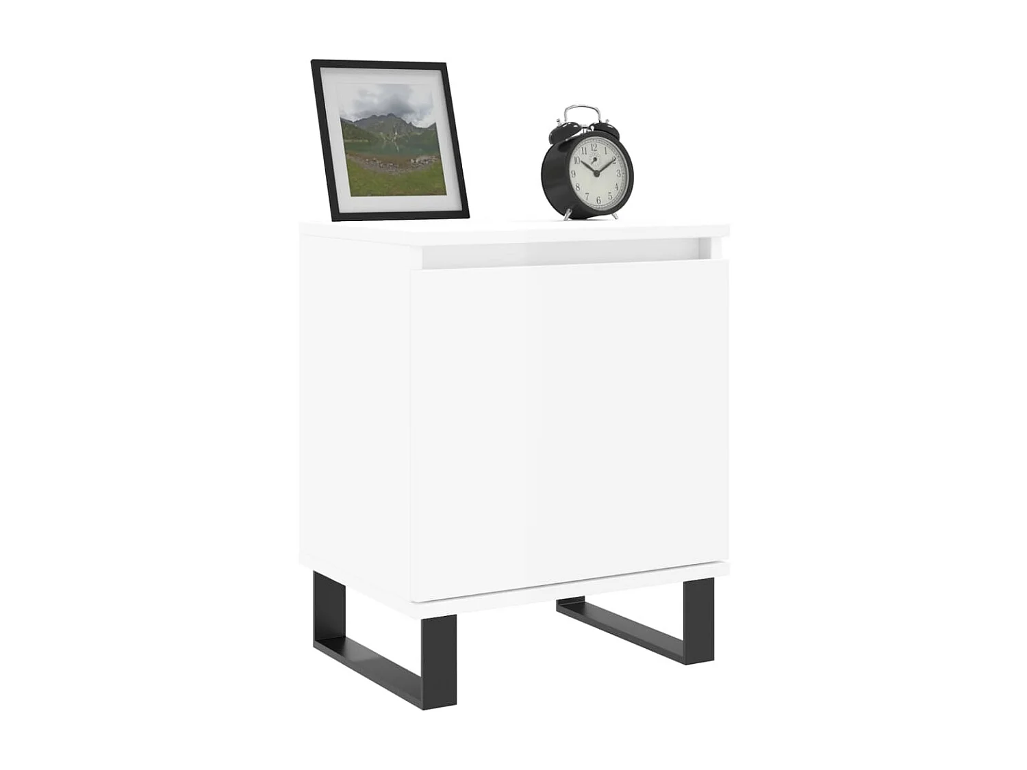 Lot de 2 Tables de chevet blanc 40x30x50 cm bois d'ingénierie WVGQ7771