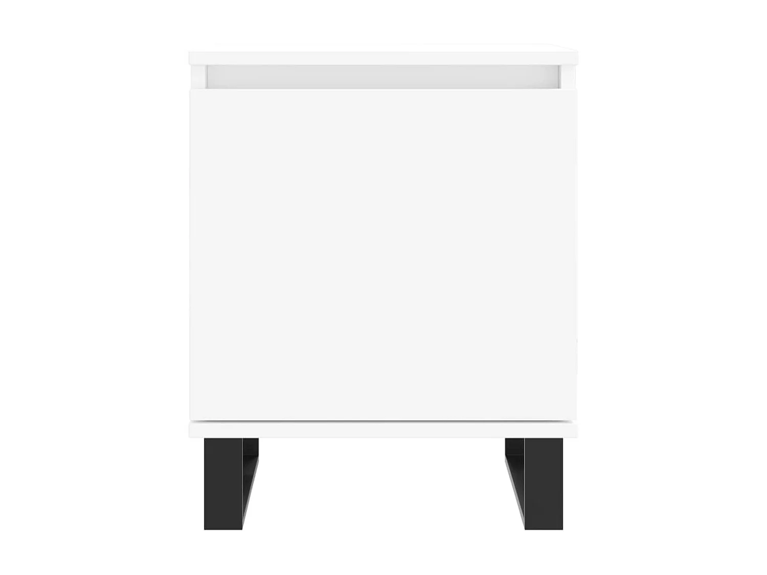 Lot de 2 Tables de chevet blanc 40x30x50 cm bois d'ingénierie WVGQ7771