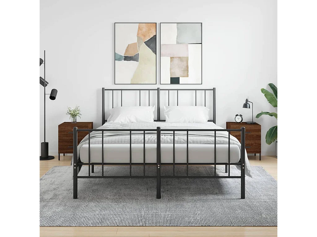 Nachtkastjes 2 st 40x35x47,5 cm bewerkt hout bruin eikenkleur NL30530