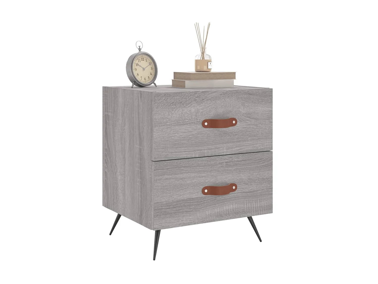 Lot de 2 Tables de chevet sonoma gris 40x35x47,5 cm WVGQ2787