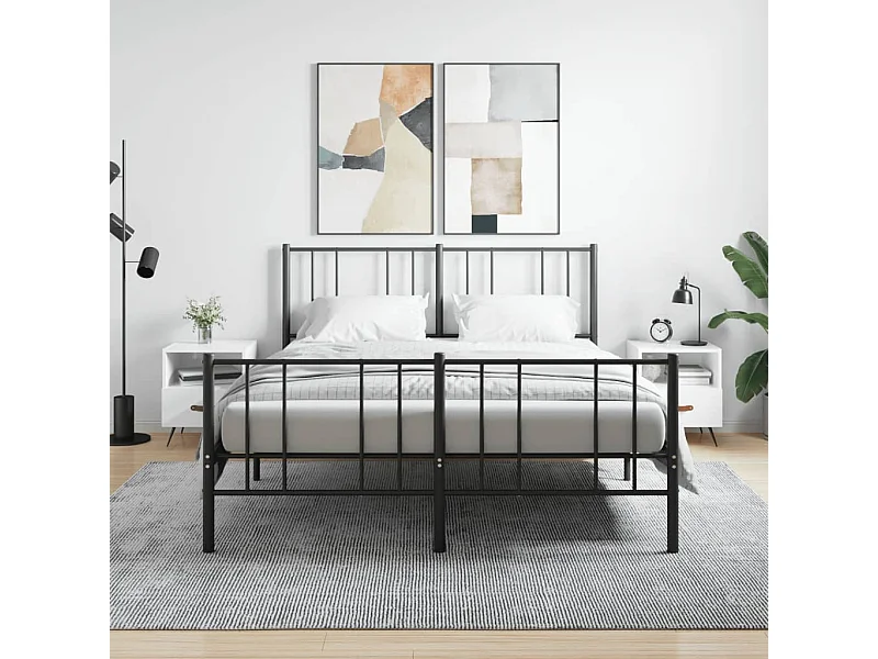 Lot de 2 Tables de chevet blanc brillant 40x35x47,5 cm WVGQ8519