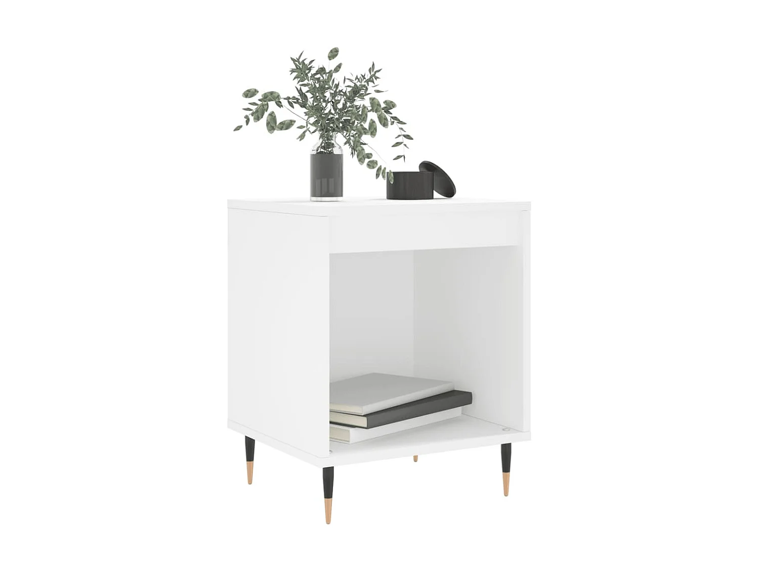 Lot de 2 Tables de chevet blanc 40x35x50 cm bois d’ingénierie WVGQ3360