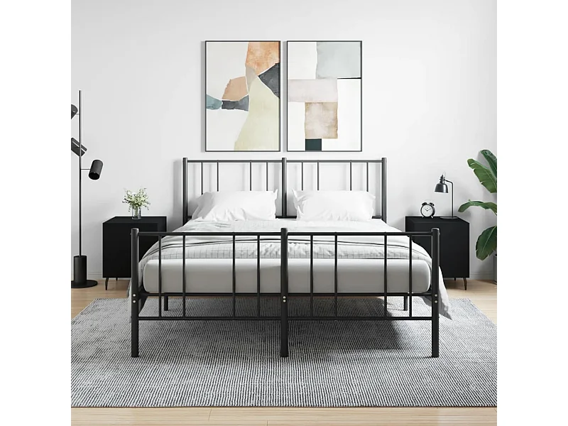 Nachtkastjes 2 st 40x40x50 cm bewerkt hout zwart NL65623