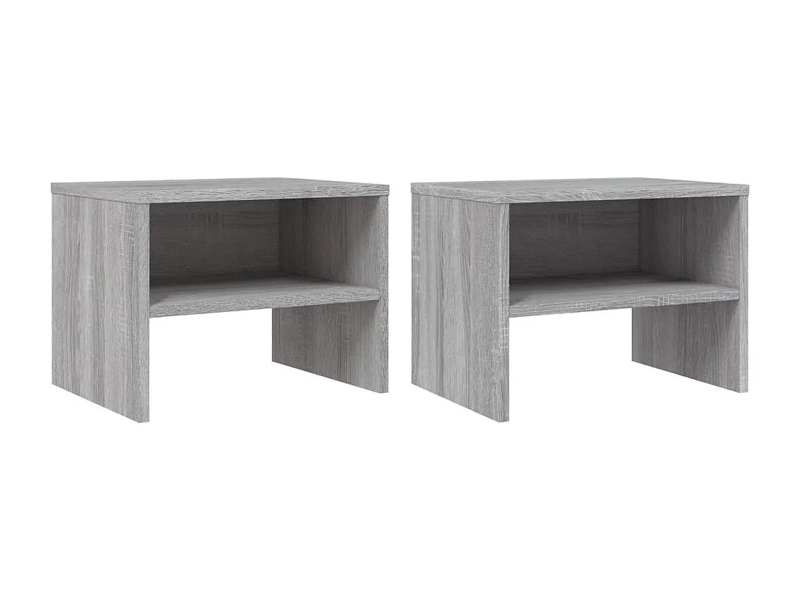 Lot de 2 Tables de chevet Sonoma gris 40x30x30cm Bois d'ingénierie WVGQ3639
