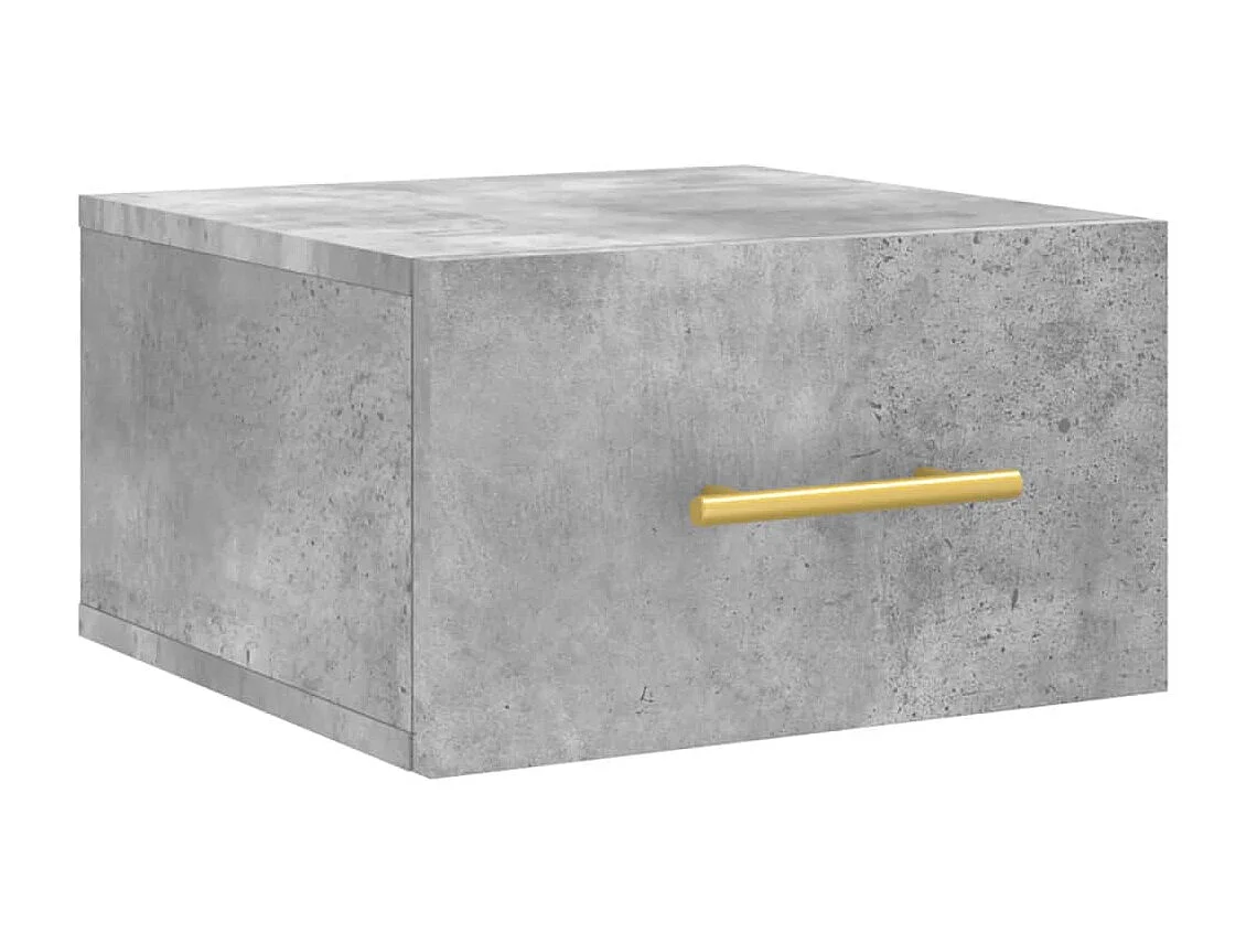 Mesas de cabeceira parede 2 pcs 35x35x20 cm cinza cimento PT54170