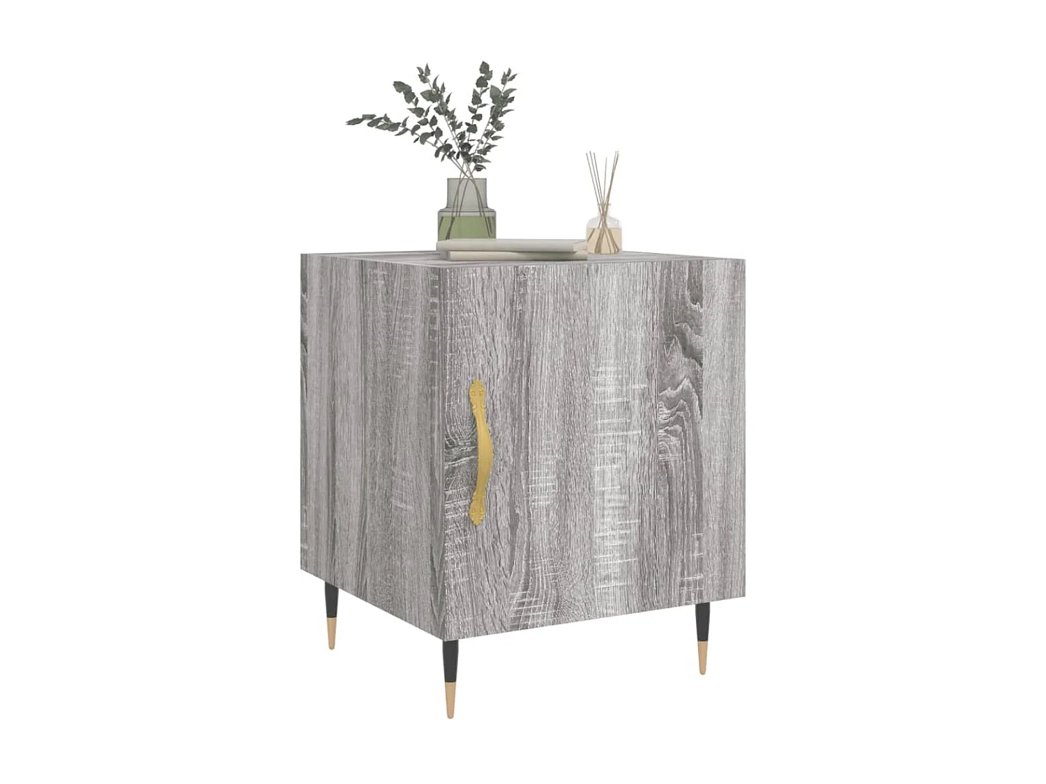 Lot de 2 Tables de chevet sonoma gris 40x40x50cm bois d'ingénierie WVGQ5540