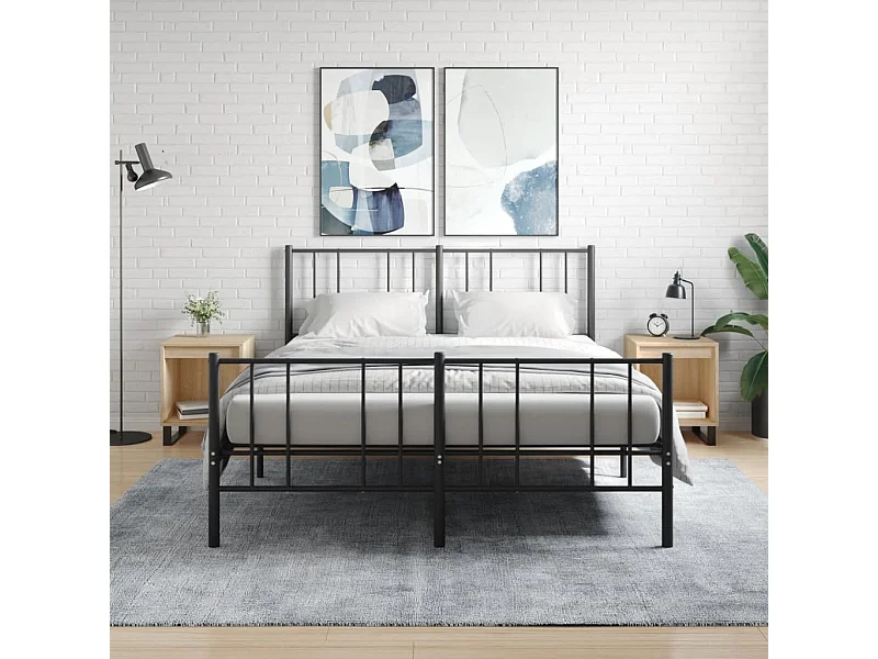 Nachtkastjes 2 st 40x35x50 cm sonoma eikenkleurig NL56498