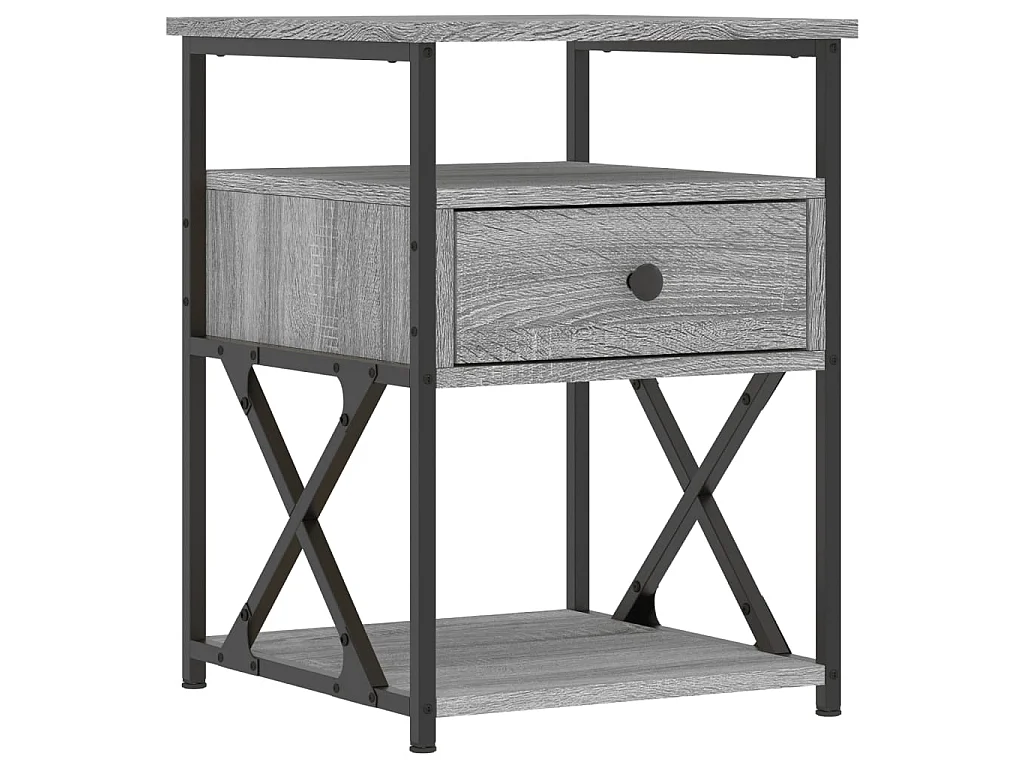 Mesas de cabeceira 2 pcs derivados madeira sonoma cinza PT53512