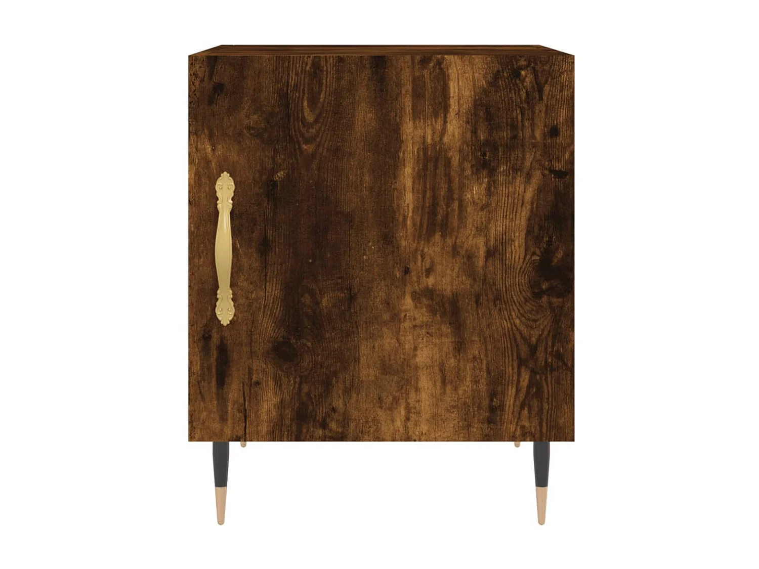 Lot de 2 Tables de chevet chêne fumé 40x40x50 cm bois d'ingénierie WVGQ5365