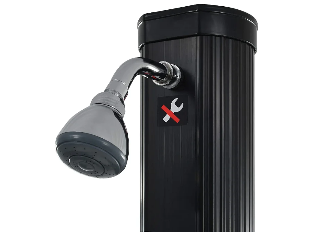 Ducha solar plegable negra 214 cm 23 L ES160026