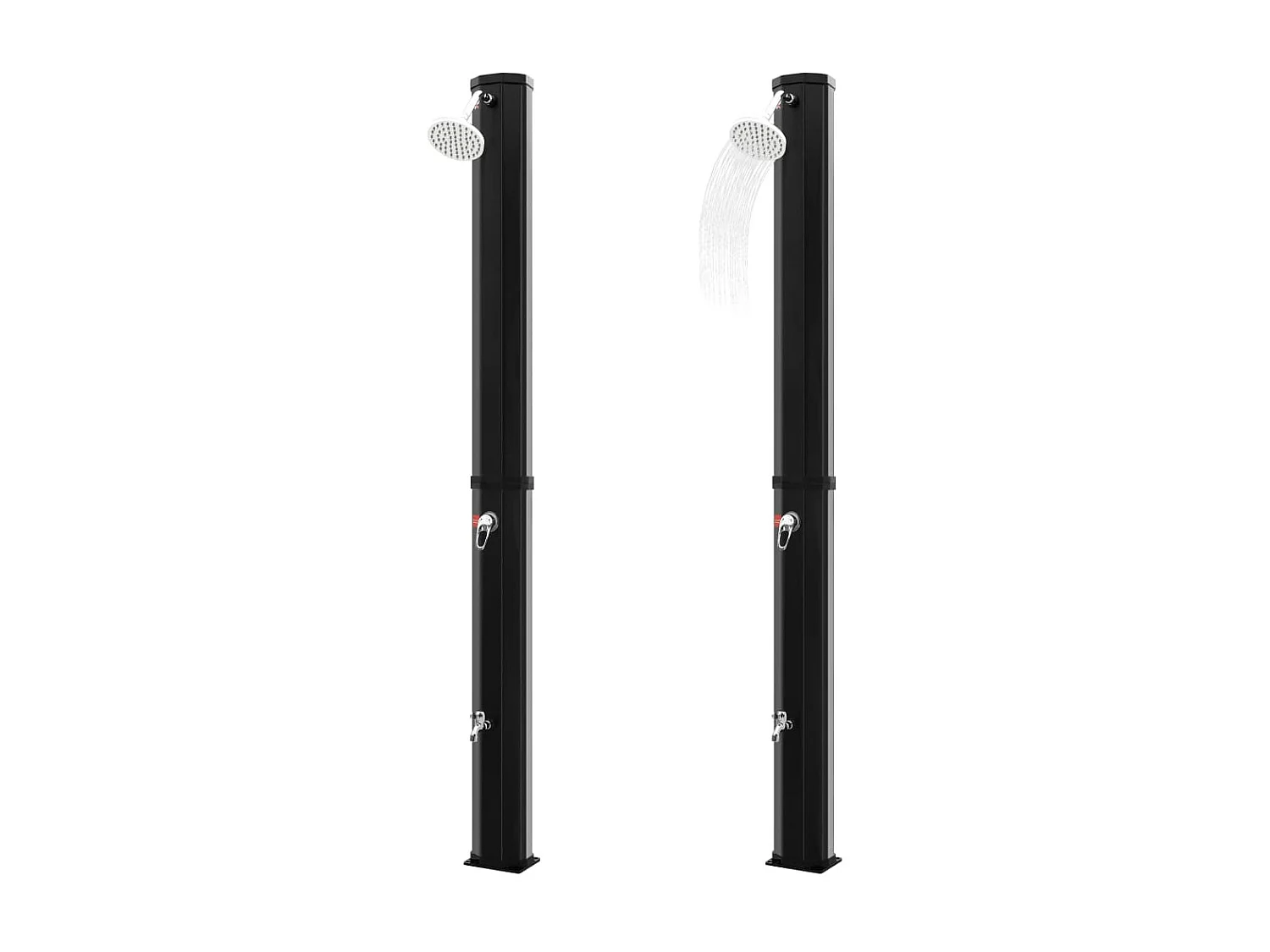 Douche solaire d'extérieur avec pomme de douche et robinet 35 L WVGQ1332