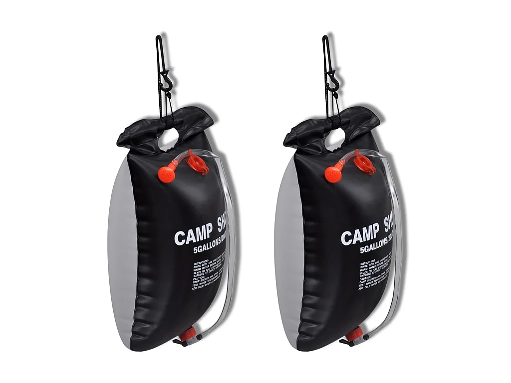 Douche solaire d'extérieur de camping 20 L 2 pcs  WVGQ2549