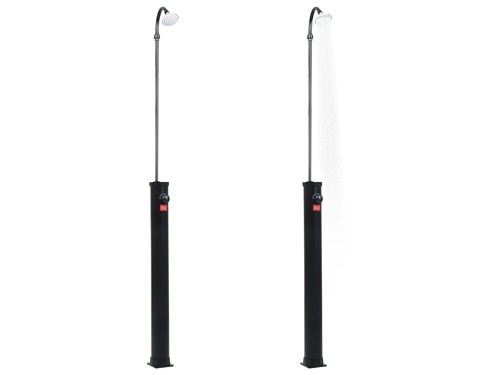 Douche solaire de jardin Noir 215 cm 8 L WVGQ5762