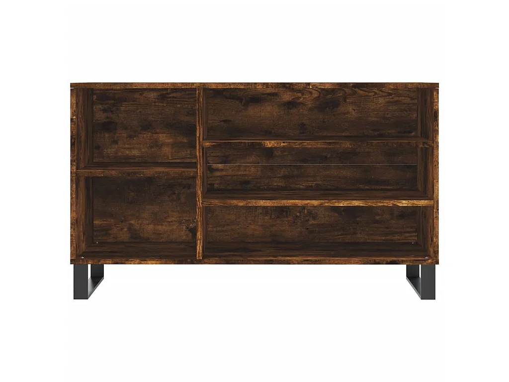 Mueble zapatero madera contrachapada roble ahumado 102x36x60 cm ES274677