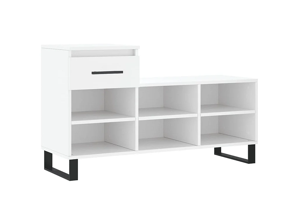 Meuble à chaussures Blanc 102x36x60 cm Bois d'ingénierie WVGQ7947