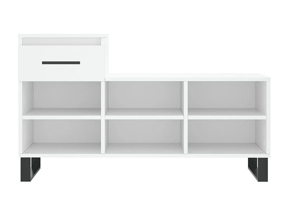 Meuble à chaussures Blanc 102x36x60 cm Bois d'ingénierie WVGQ7947