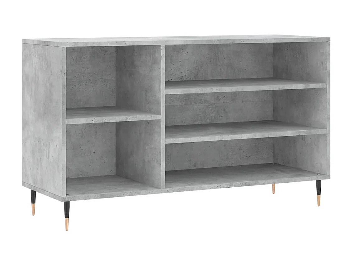 Mueble zapatero madera contrachapada gris hormigón 102x36x60 cm ES440734