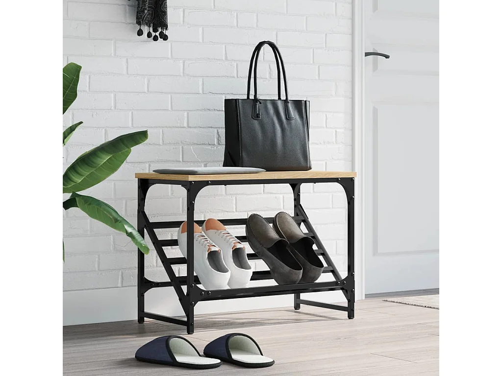 Schoenenrek 60x30x45 cm bewerkt hout sonoma eikenkleurig NL243315