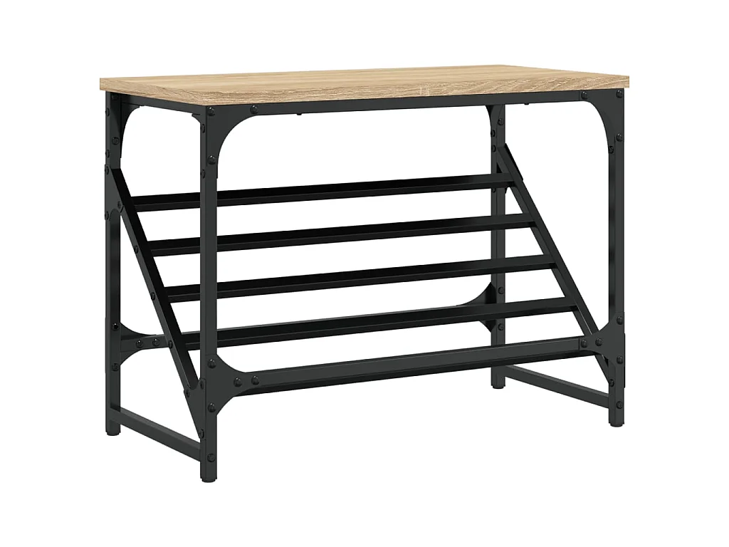 Schoenenrek 60x30x45 cm bewerkt hout sonoma eikenkleurig NL243315