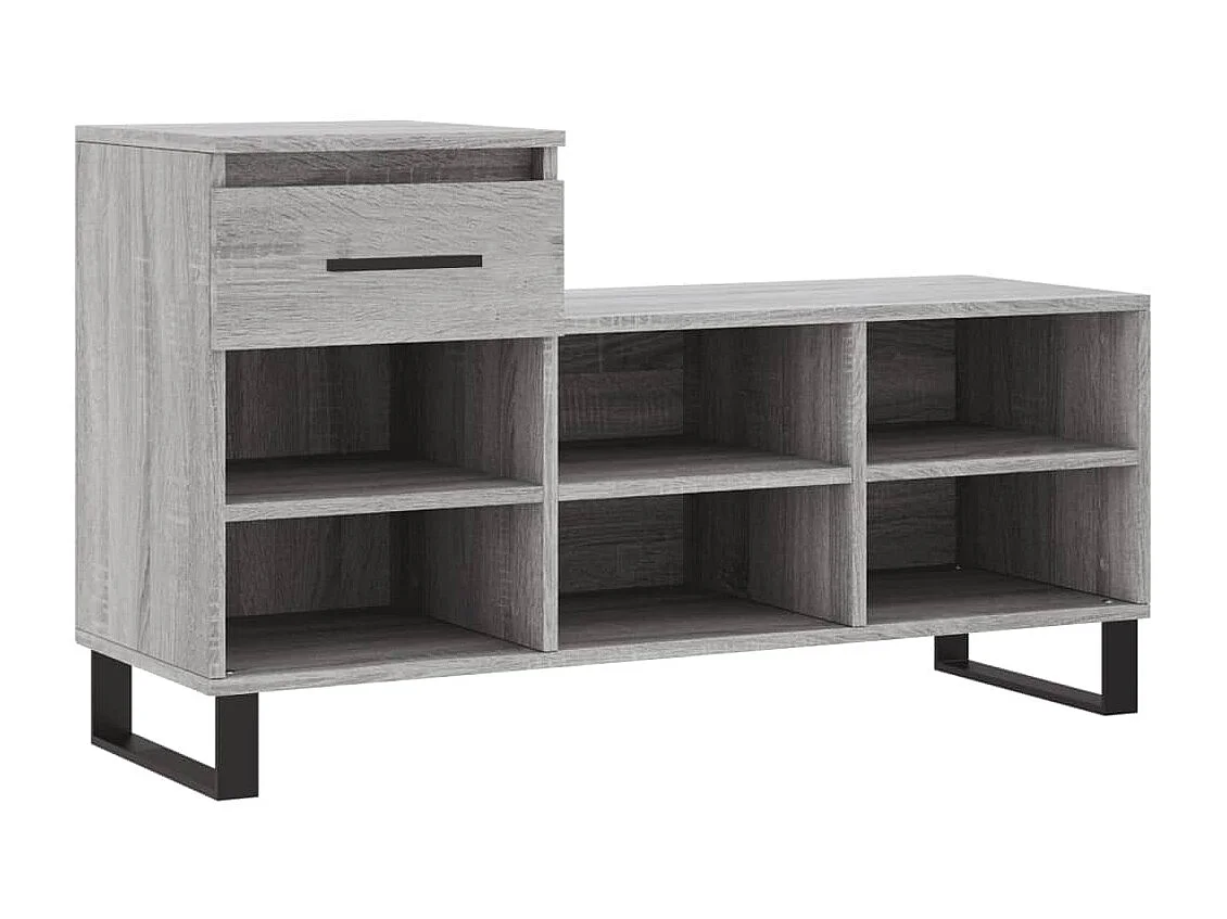 Schoenenkast 102x36x60 cm bewerkt hout sonoma grijs NL508130