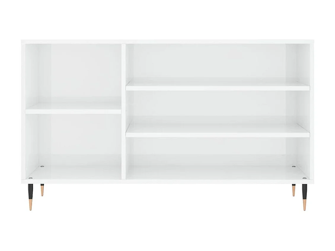 Meuble à chaussure Blanc brillant 102x36x60 cm Bois ingénierie WVGQ7309